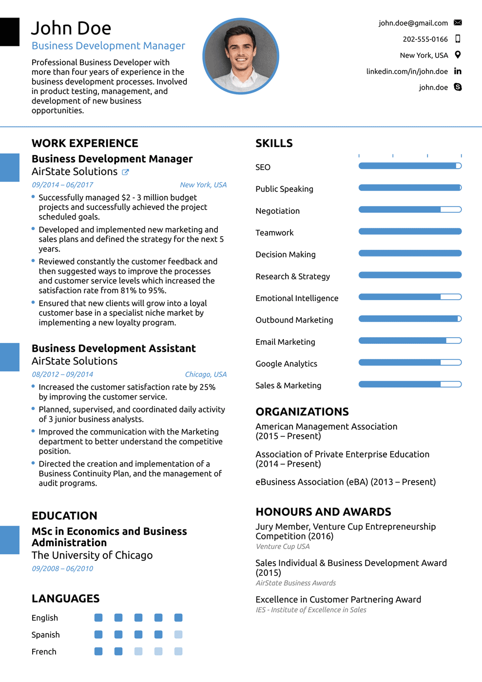 resume writing assignment